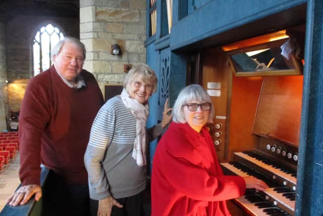 David James, seen here, left, at St John's with fellow congregation members after launching an appeal to help refurbish the church organ earlier this year, says the church is "lucky to have had this generous grant" from Community Foundation for Calderdale, which will "enable us to reduce our carbon footprint."