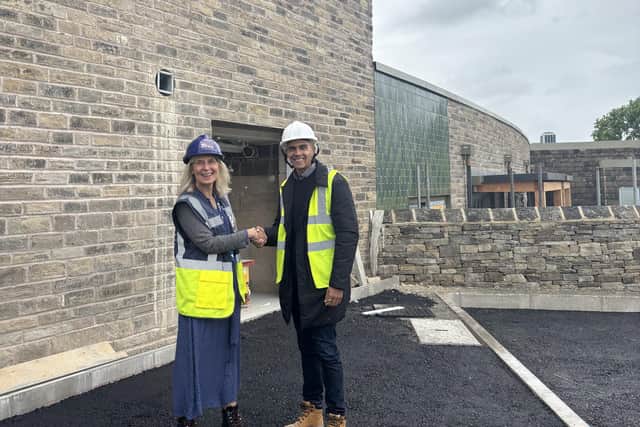 Tracey Wilcocks, CEO at Overgate Hospice and Nathan Ure, Director at Heatworks
