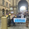 Campaigners lobby Calderdale Climate Action Partnership members over the incinerator permit issue before they met at Halifax Town Hall