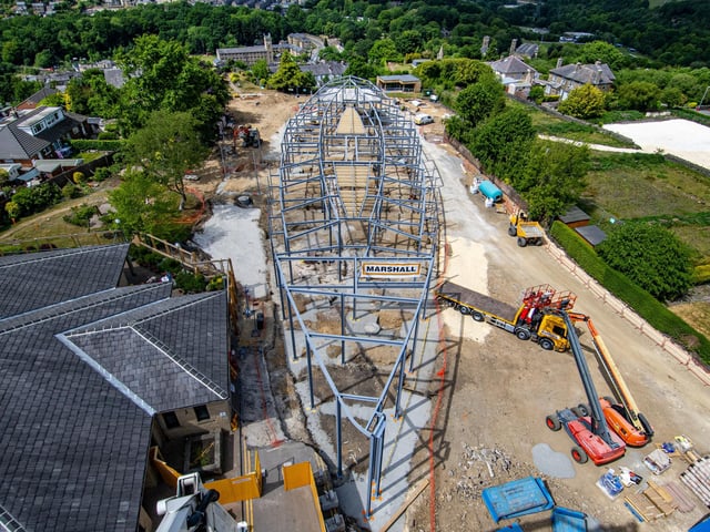 Marshall Construction of Elland, who built the original hospice, completed erecting the structure in May.