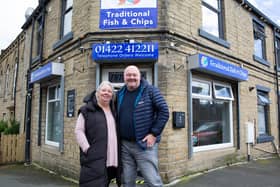 Chris and Karen Murgatroyd, owners at the new Holywell Green Fisheries