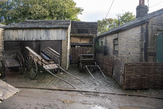 Filming in Heptonstall. Picture Tony Johnson