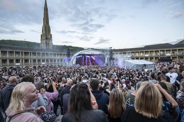 Crowds enjoying one of last summer's shows at The Piece Hall. Photos by Cuffe and Taylor.