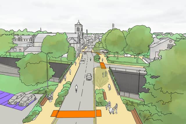 An artist's impression of how Gibbet Street could look