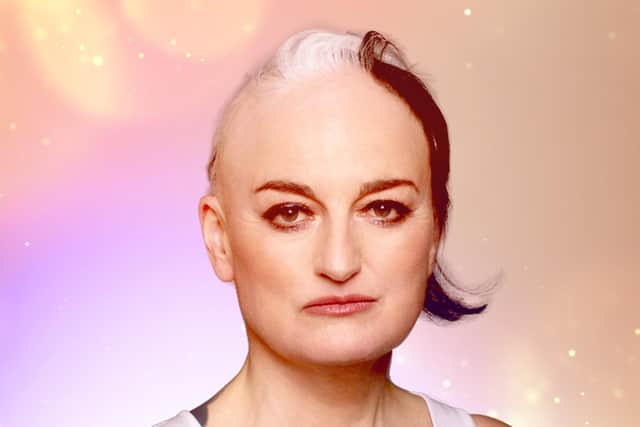 Comedian Zoe Lyons on stage on March 10