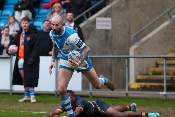 Halifax Panthers in action against Whitehaven in the previous round of the Challenge Cup. (Photo by Simon Hall)