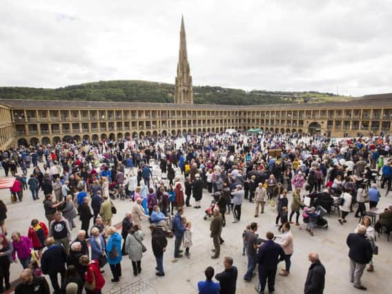 Around 80,000 visitors came through the gates of the Piece Hall in its first week since re-opening