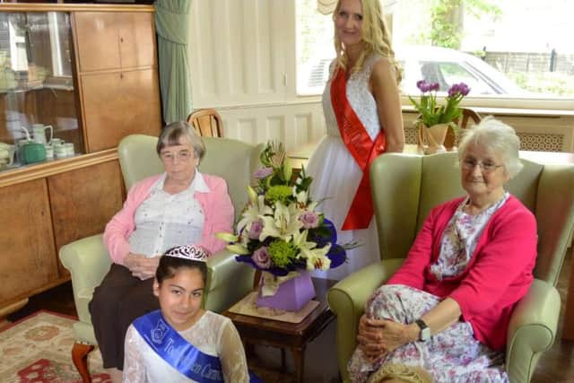 The 2018 Carnival Queen and Princesses visited residents at Calderbank House residential care home