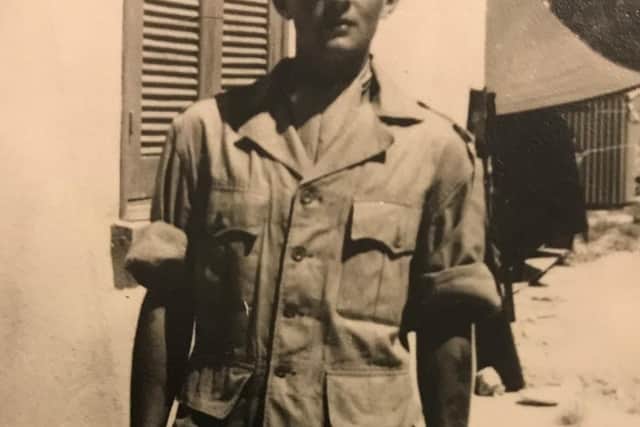 Private Brian Sykes in Cyprus, 1967, in his first post into the Dukes on a peace keeping tour with the UN