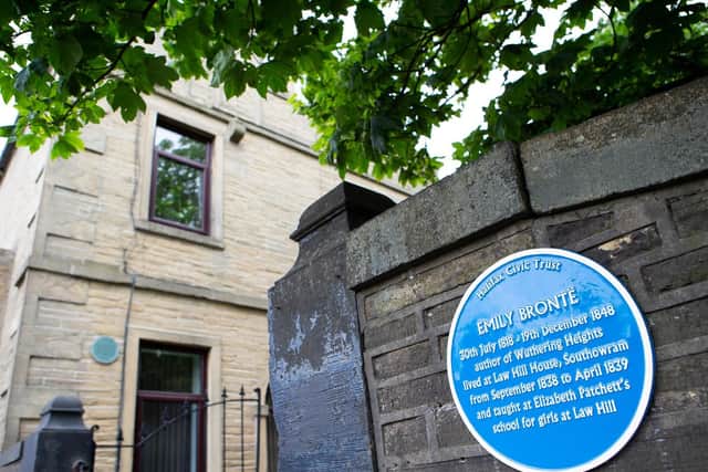 Wuthering Heights author Emily Bronte has her own blue plaque in Calderdale which is located on Law Hill House, Southowram, where she lived when she taught at Elizabeth Patchetts school for girls.