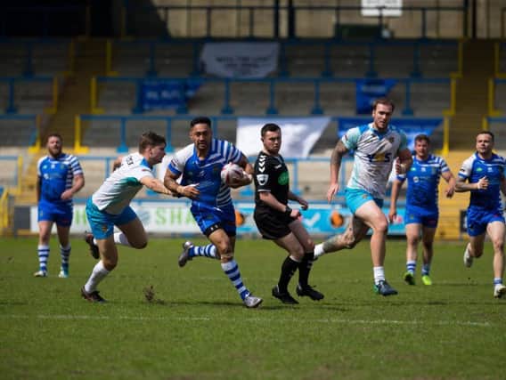 Actions from Fax v Dewsbury, at The Shay. Quentin Laulu-Togaga'e