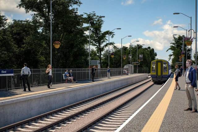 Artist's impression of the new Elland Railway Station. Pictures courtesy of Calderdale Council