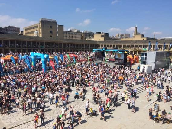 The Piece Hall hosted the start of the fourth and final stage of the 2018 Tour de Yorkshire.