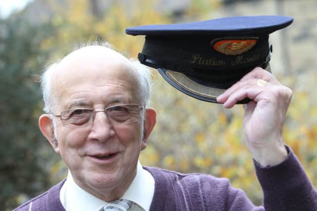 Former Elland Railway Station Master, Norman Kemp, 80, pictured at home in Greetland