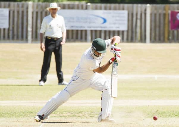 Cricket - Lightcliffe v New Farnley. Lightcliffe batsman Suliman Khan.