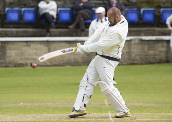 Cricket - Parish Cup 2nd round - Triangle v Southowram. Carl Fletcher bats for Triangle.