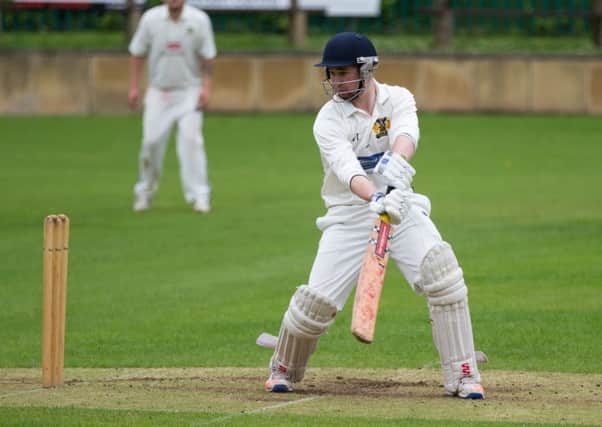 Actions from Copley v Triangle cricket at Copley CC. Pictured is Oliver Thorpe