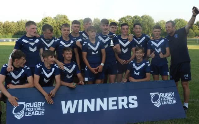 Brooksbank Year 10 students celebrate their win at the RFL Champion Schools Finals