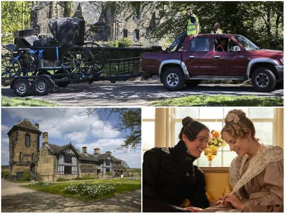 Filming taking place at Shibden Hall