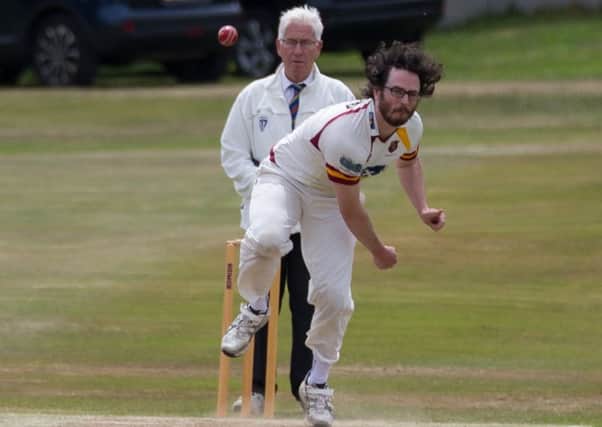 Actions from Illingworth v Blackley, at Illingworth CC. Pictured is Luke Brooksby