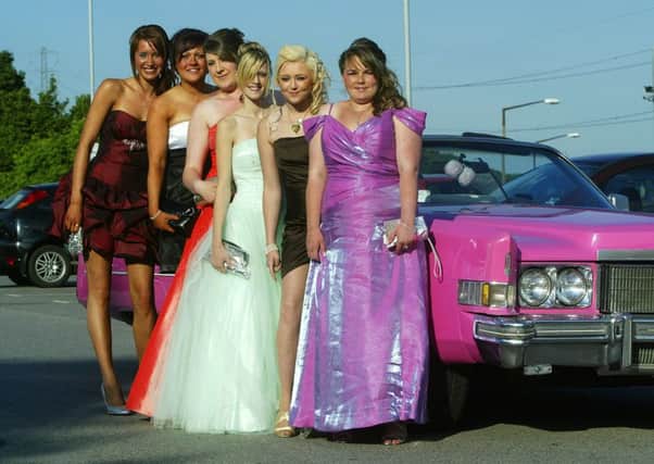 2009: Hipperholme and Lightcliffe High School year 11 prom at Cedar Court Hotel, Ainley Top. 
From the left, Chelsea Gledhill, Jade Butler, Laura Standidge, Georgina Graham, Lauren Chalker and Chloe Dunne