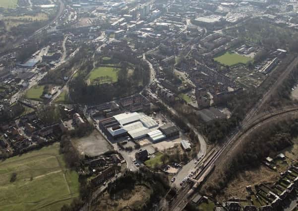 From the air: the Pontefract site purchased by Towngate.