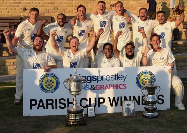 Parish Cup final. Warley v Triangle at Copley. Picture: Jade Smith.

Warley after their Parish Cup final win