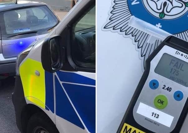A drink drive arrest in Yorkshire. Photo: North Yorkshire Police