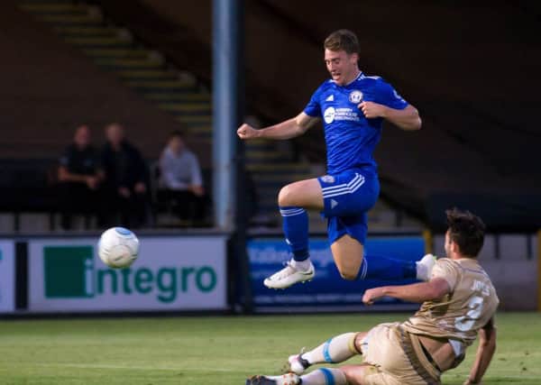 Actions from FC Halifax Town v  Barrow, at the MBI Shay Stadium. Dayle Southwell