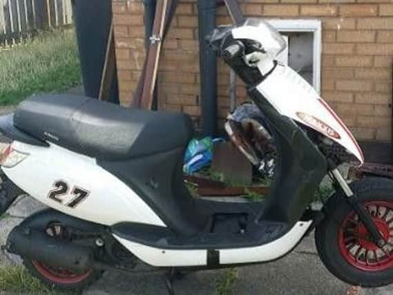 The scooter seized by police officers in Calderdale (Picture West Yorkshire Police)