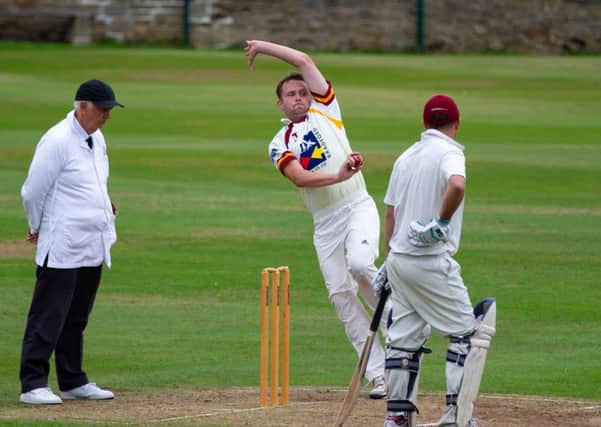 Actions from Illingworth v Sowerby Bridge, cricket, at Illingworth CC. Pictured is Jamie Moorhouse