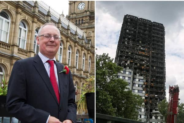 Councillor Tim Swift and Grenfell Tower Block in London