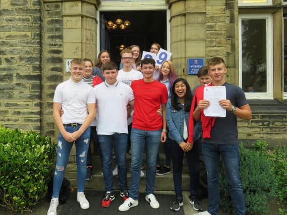 Students from Hipperholme Grammar pick up their results
