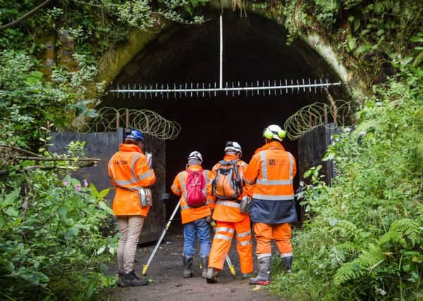 Engineers at the north end of Queensbury Tunnel. Picture: Forgotten Relics