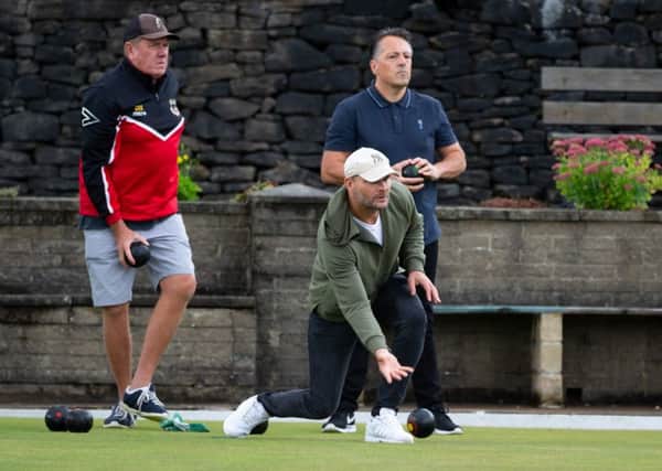 Actions from the Elland open pairs bowls, at Kingston BC. Pictured is Paul Cestrone