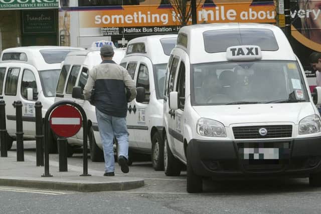 Taxis in Halifax town centre