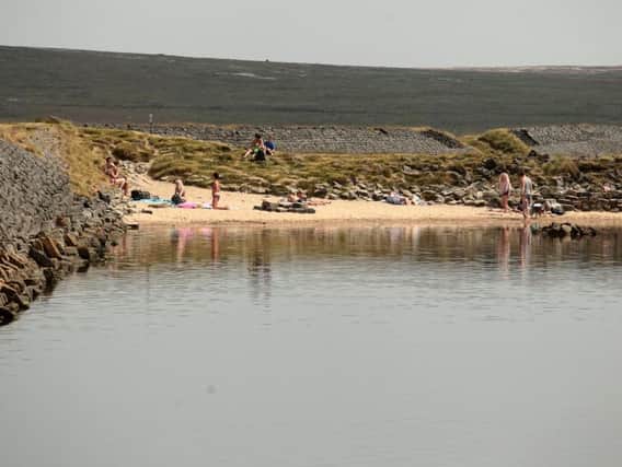 Gaddings Dam is often referred to as Britains highest beach