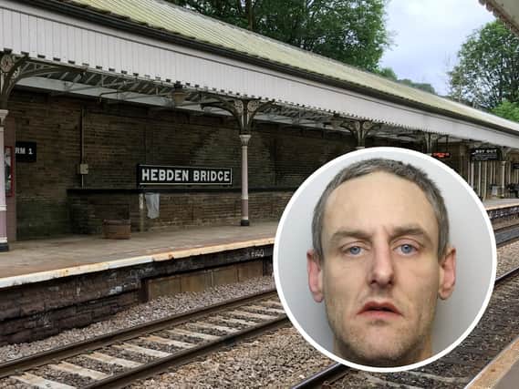 Shaun Burn has been jailed for an incident at Hebden Bridge railway station