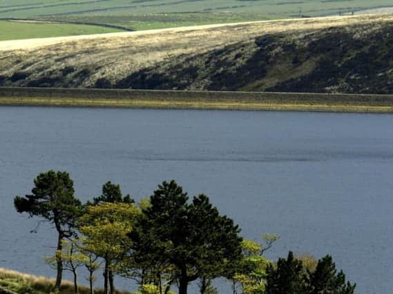 Widdop reservoir  in fuller times. It is hoped more flood alleviation trails will take place when water stocks recovery from the dry late spring and summer