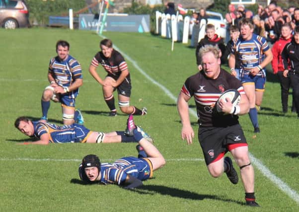 Brods v Dinnington

 Michael Briggs scoring our second try