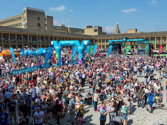 This year's Tour de Yorkshire at the Piece Hall