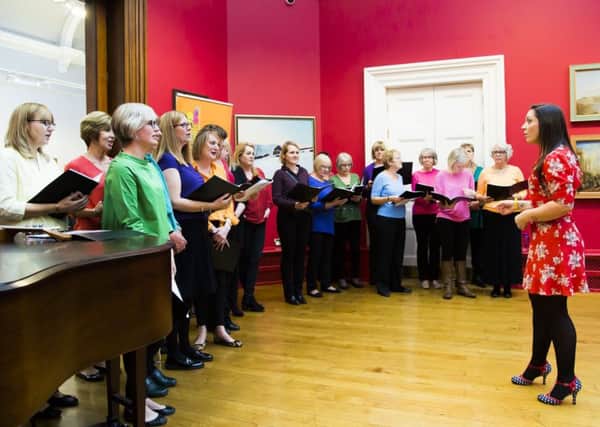 Launch of the Brighouse Arts Festival at the Smith Art Gallery. Hipperholme Community Choir.