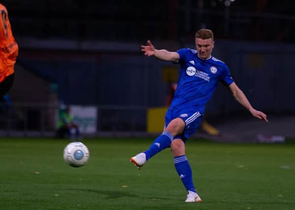Actions from FC Halifax Town v Chesterfield, at the Shay. Joe Skarz