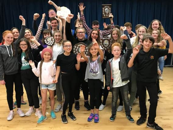 Calder Valley Youth Theatre with their awards