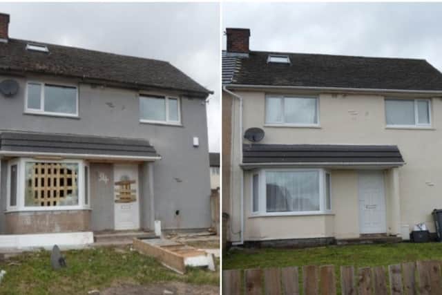 The house in Mixenden, before and after