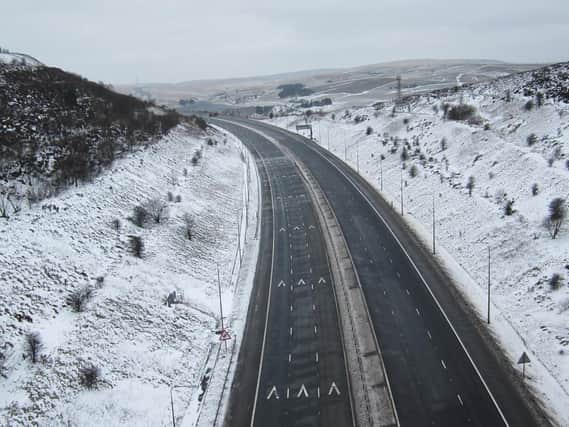 Snow on the M62