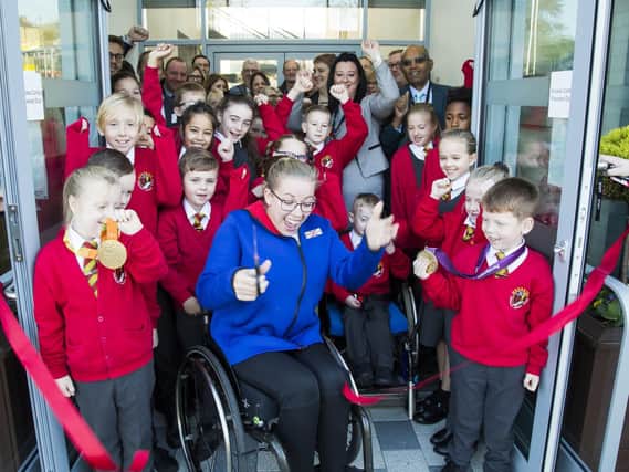 Hannah Cockroft opens the new Moorside Community Primary School
