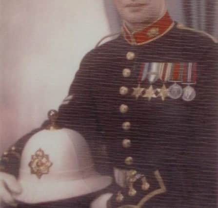 Service: Mr Johnson in his Royal Marine days
