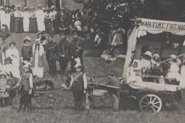 Garden party at Shelf vicarage during the war