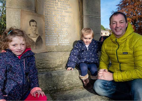 Paul Rawlinson, with his daughters Mary, aged seven, and Beth, aged two. Picture: Kevin Tynan-Bowe